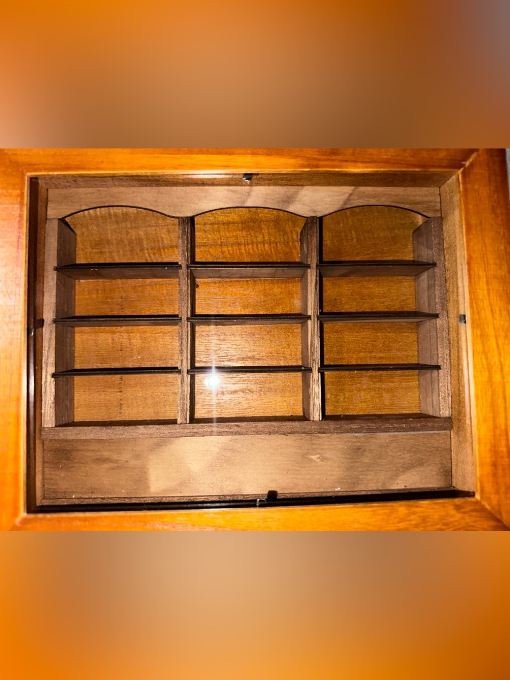 Mini wooden book shelf